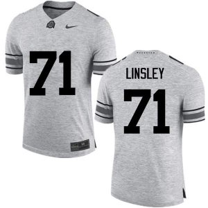 NCAA Ohio State Buckeyes Men's #71 Corey Linsley Gray Nike Football College Jersey HHK1445RU